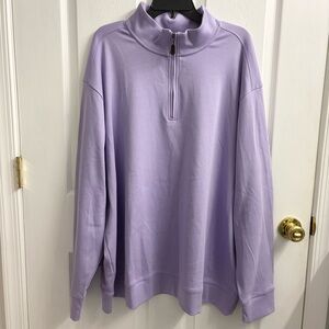 Tommy Bahama Martinique Half Zip Sweatshirt Mens 3XLB Lavender NWT Purple